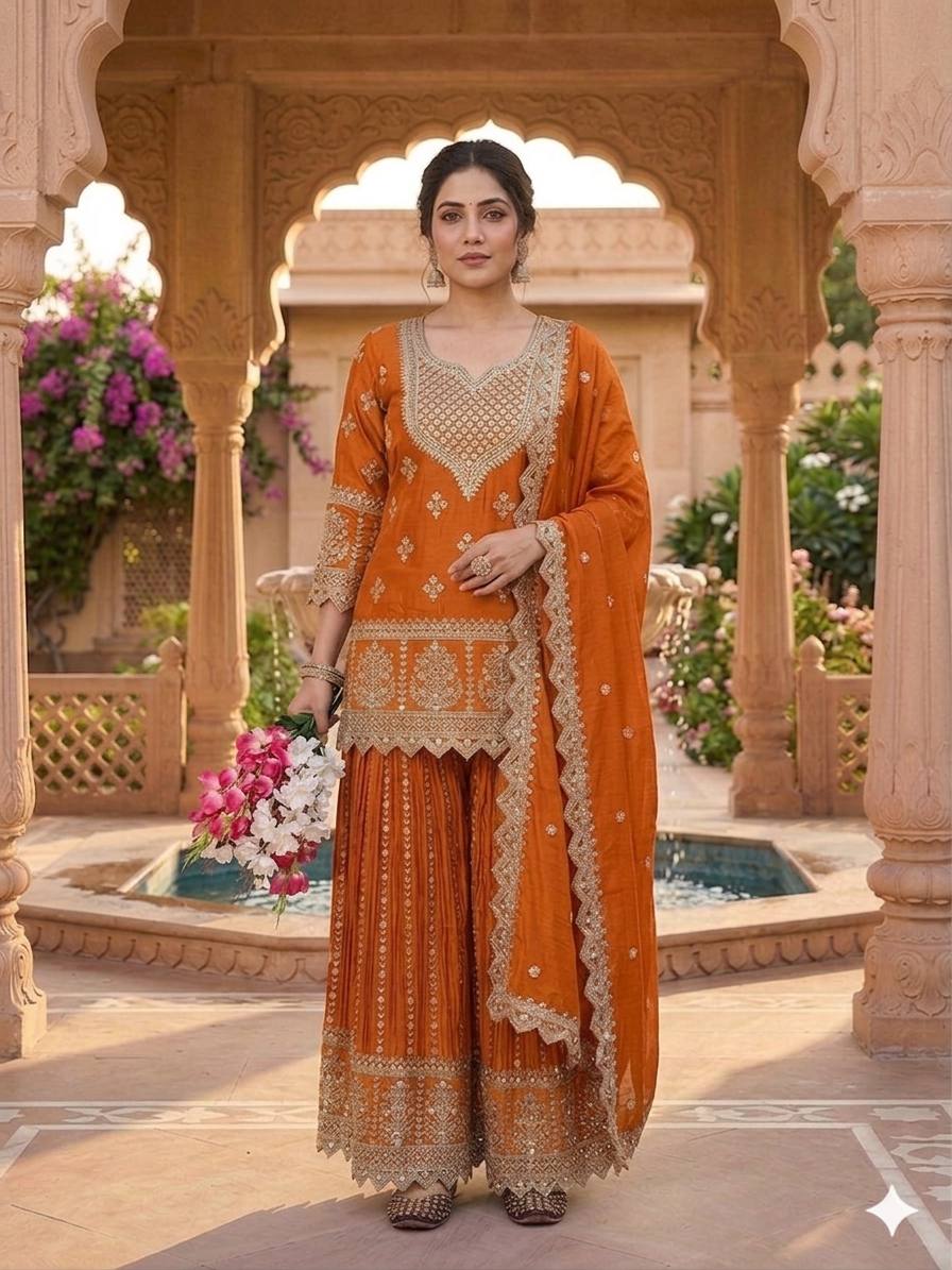 Regal Violet Heritage Embroidered Couture